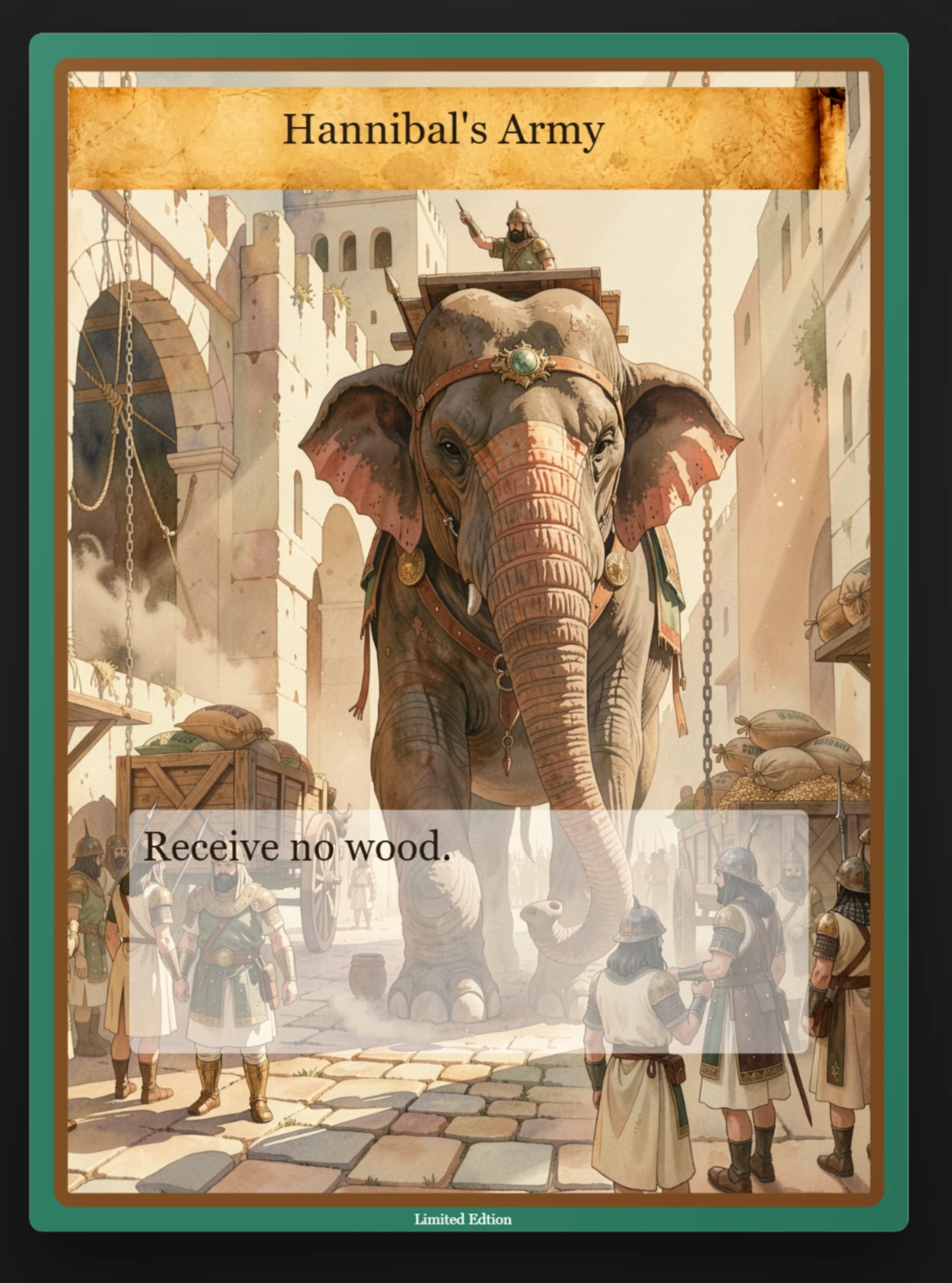 Antica historical civilization card